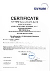 Certifikovaný systém výrobce výkovku dle AD 2000-Merkblatt W0